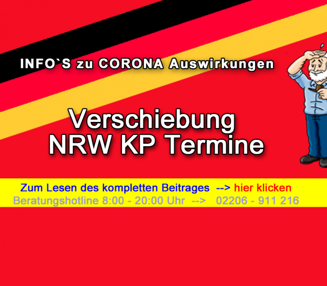 Verschiebung KP Termine wegen CORONA
